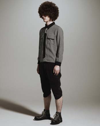 Wool Shirt　×　Corduroy Cropped Pants